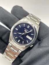 Seiko SNKE85J1 Wristwatch Timepiece Automatic Silver Blue Dial Mens Analog Japan