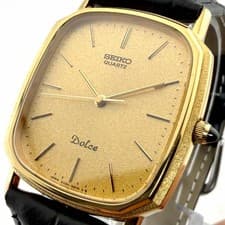 SEIKO 6030 5550 Dolce Wristwatch Gold Tone Vintage Timepiece Genuine