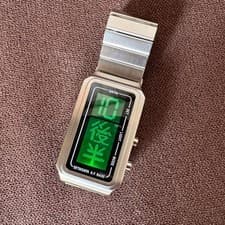 Setagaya Base DAITAI Quartz Watch Green Backlight Reverse LCD