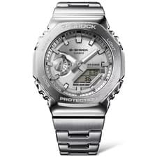 CASIO G-SHOCK GM-2110D-7AJF Silver Face Stainless Steel Analog Digital Men Watch