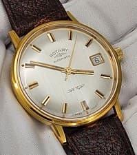 Rotary Jet Flyer Automatic 1960s Serviced Near NOS Original Buckle, crown.