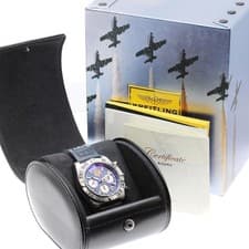 BREITLING CHRONOMAT 44 AB0110 Automatic SS Rubber Navy Dial Date #C211