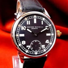 Vintage Swiss Watch Record Watch Co GENEVE Men's Wristwatch Serviced