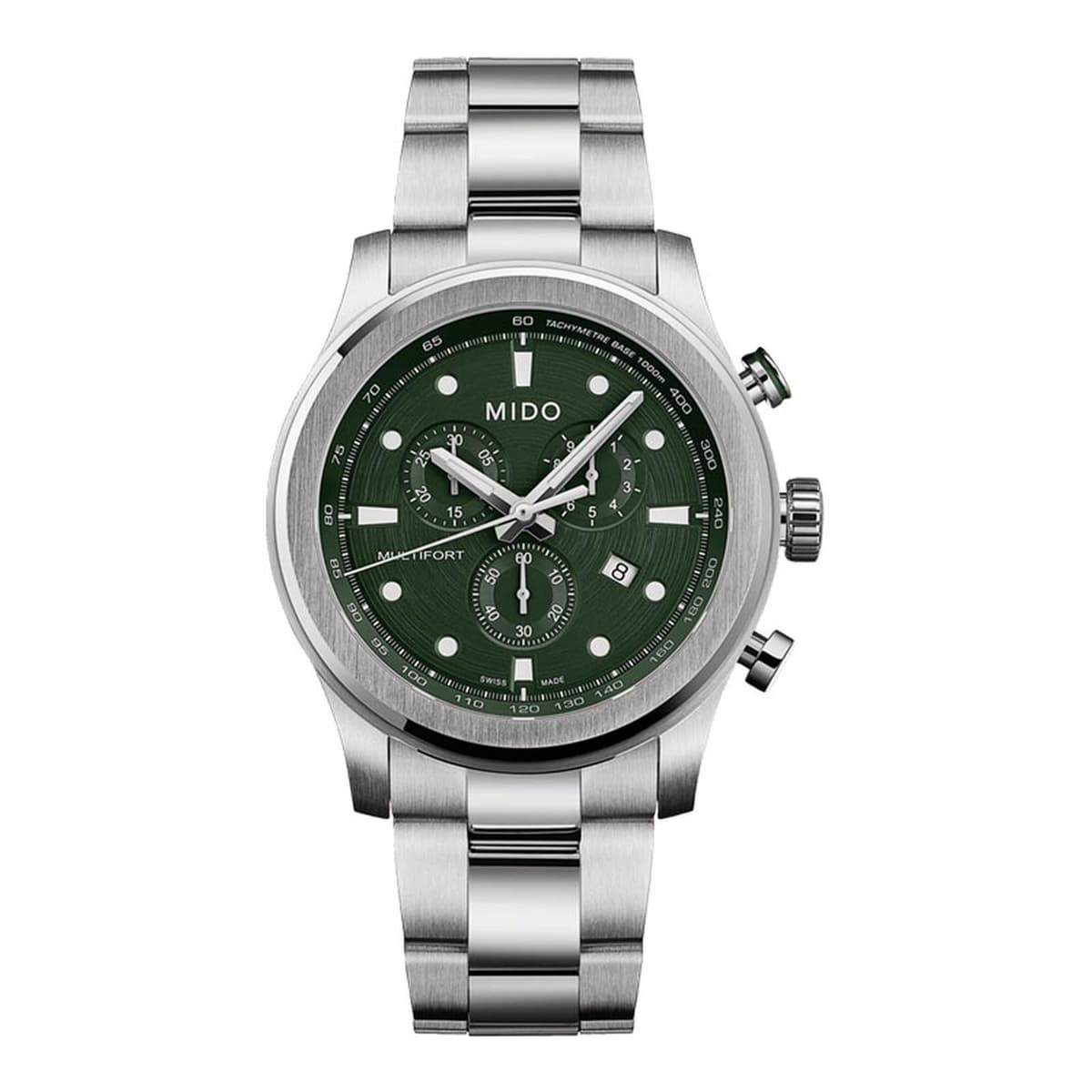 New Mido Multifort Chronograph Green Dial Steel Men's Watch M053.417.11.091.00