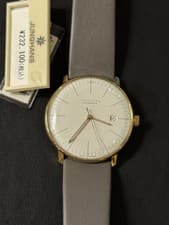 New Junghans Max Bill automatic wristwatch 027 7805 00 with Box and Warranty 