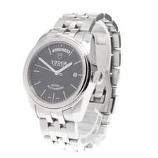 TUDOR GLAMOUR 56000 39mm SS Black Dial Automatic Day-Date #C342