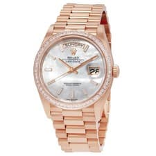 Rolex Day Date Automatic Chronometer Diamond White Dial Unisex Watch