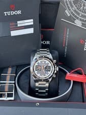 NOS stickered Tudor Heritage Chronograph 70330N Date Stainless Steel 42MM