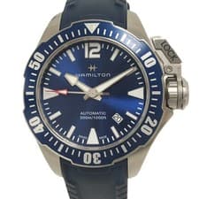 Hamilton Khaki Navy Open Water Men's Watch Blue Auto 300M WR Ref H77705345