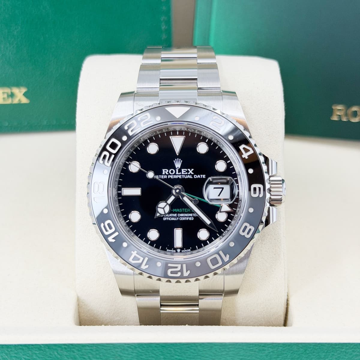 Rolex GMT-Master II "Bruce Wayne" Oyster, Unworn 2024+ Full Set, 126710GRNR-0004