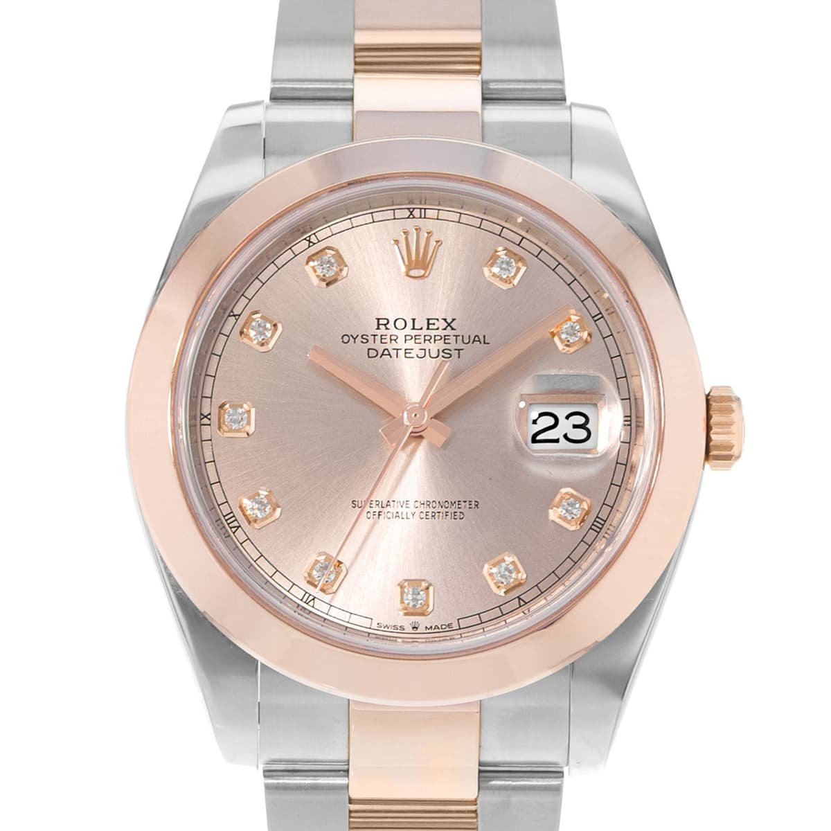 Rolex Datejust 41 126301 Sundust Diamond 18k Rose Gold Mens Watch Box Card 2020