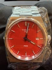 Tissot PRX Stainless Steel Red Dial Quartz T137.410.11.421.00 100M Men's Watch