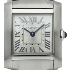 CARTIER Tank Française SM Watch WSTA0065 Stainless Steel WomenWatch Silver USED