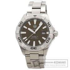 TAG HEUER WAY2018 Aquaracer Caliber 5 Brown Watch SS SS Men s Used from JAPAN