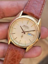 Seiko King Quartz 4823-8000 Day/Date Gold Quartz Vintage Men's Watch