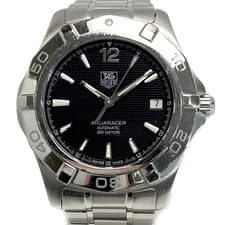 TAG HEUER Aqua Racer Date WAF2110 black Mechanical Automatic Men's Watch wit...