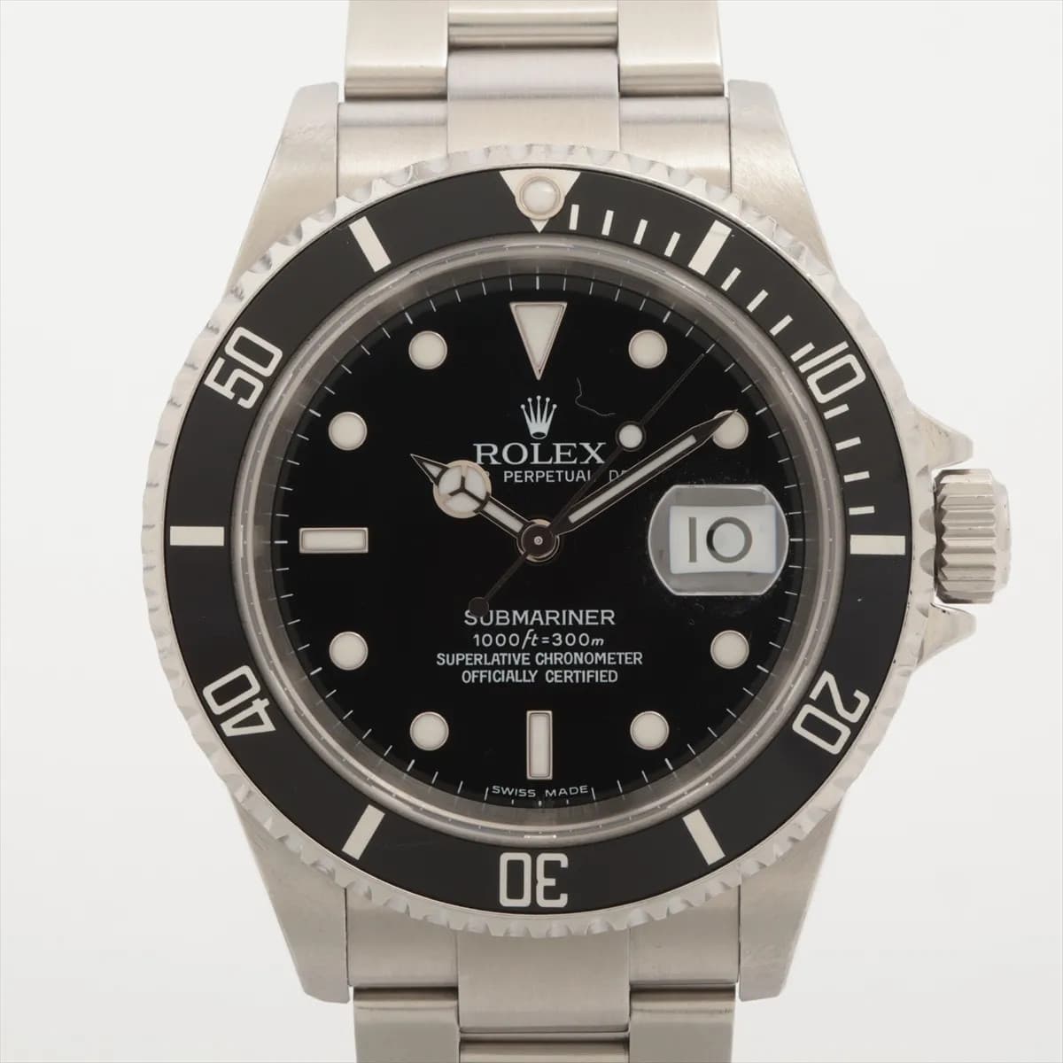 Rolex SUBMARINER DATE 16610 SS SS AT black dial