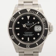 Rolex SUBMARINER DATE 16610 SS SS AT black dial