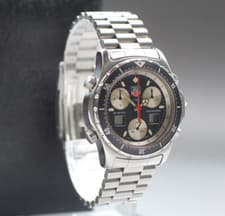 [N MINT]  Vintag TAG HEUER Professional 240.306 Black Chronograph Qz Mens  Watch