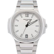 Patek Philippe Nautilus 35.2mm Silver Opaline Dial Watch Ref# 7118/1A-010
