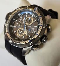 Citizen Promaster Eco-Drive Solar Watch B740 Chronograph Diver 51mm Black Dial