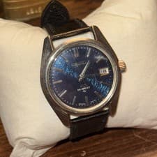 King Seiko 1970s Vintage Watch Mechanical - Rare Condition Blue Dial 34mm 19 Lug