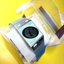 Casio Pela Film Wristwatch Timepiece Vintage Authentic Rare Thin Body Pre Owned