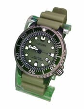 Citizen Eco-Drive Diver Watch 200m Solar Crystal 44mm Used Japan