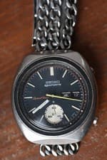 SEIKO Watch 5 Sports Speedtimer 6139-8001 Automatic Chronograph Black Dial