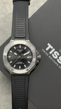 Tissot T-Race Powermatic 80 Automatic Black Dial Rubber Band Men's Wristwatch