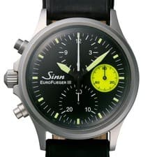 Sinn 356 Euro Flieger III Limited Edition (only 100) Chronograph Black x Yellow