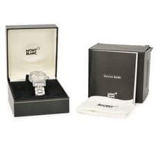 Montblanc Meisterstück-Date 7037 Stainless Steel Silver Quartz Date Men's Boxed