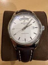 Breitling Transocean Day and Date great condition with all paperwork and box