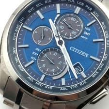 Citizen Attesa AT8040-57L H804-T018696 Eco-Drive Radio Chronograph Blue Used