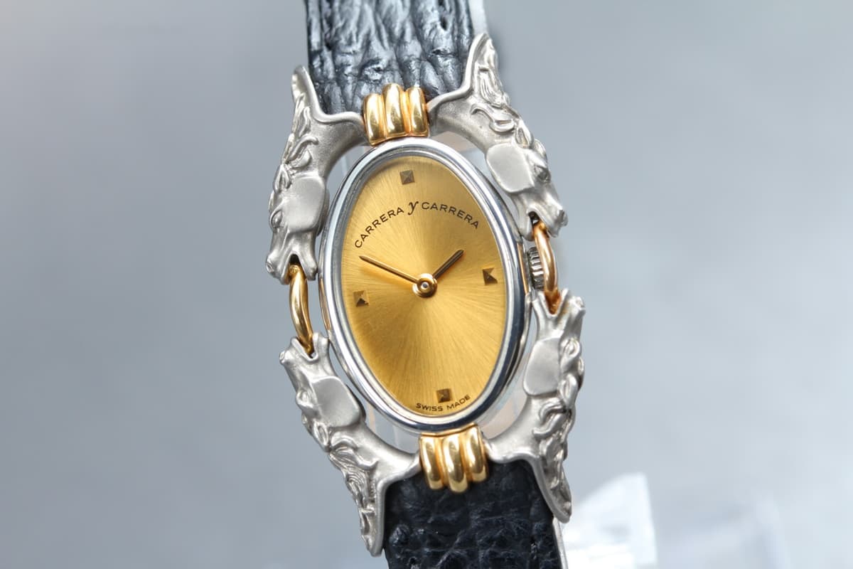 Rare [N MINT] Vintage Carrera y carrera Caballos 116 Quartz Women Watch 23mm JPN