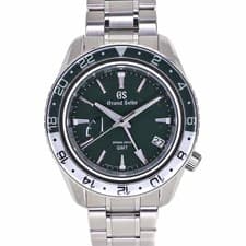 Grand Seiko SBGE295 44mm Stainless Steel Green Dial Spring Drive GMT Box #KN277