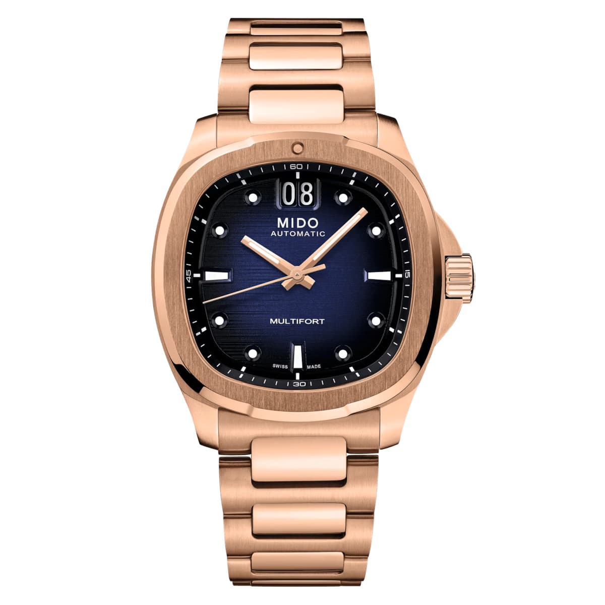 *BRAND NEW* Mido Multifort TV Big Date Rose Gold-tone Men's Watch M0495263304100