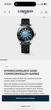 Longines HydroConquest 39mm 2026 Commonwealth Games Limited Edition Dive Watch