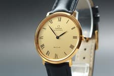 Vintage 1970s Omega De Ville Automatic Cal.711 Roman Dial Gold Men's [Near Mint]