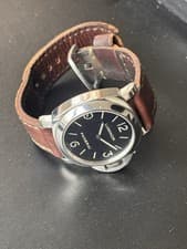 Panerai Luminor Men's Black Watch with Leather Strap - PAM0112