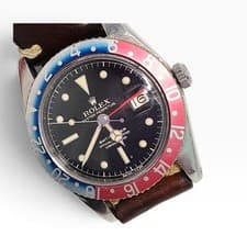 Rare Vintage Rolex GMT Master Steel 40mm Black Chapter Ring Watch 6542 Year 1959