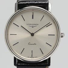 Longines 150.6715 QZ Silver Dial Mens Watch Stainless Steel Authentic Used