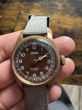 Oris Big Crown Pointer Date Bronze 40mm Green Dial Automatic Box & Papers