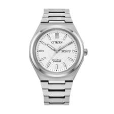 Citizen Zenshin Super Titanium Analog Watch with White Dial