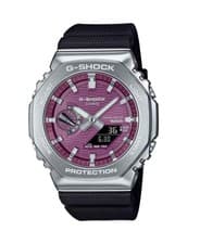 CASIO Men Digital Eco-Drive Casual Watch Classic Dress Pink Dial Waterproof Rect