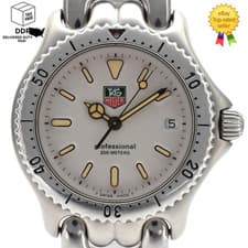 [ N MINT ] TAG Heuer SEL S99.013 White Dial Silver 200M Men's Quartz Watch JAPAN