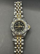 Tag Heuer 1000 Series Two Tone Heuer Quartz Watch Reference 980.018 Works