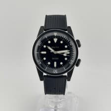 Baltic Aquascaphe Dual Crown  Black 39mm Automatic Diver 200m Sapphire Full Set