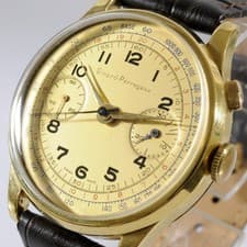 SPECIAL VINTAGE GIRARD PERREGAUX CHRONOGRAPH SINGLE PUSHER YELLOW GOLD PLATED