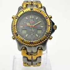 Tag Heuer Senna Model 57 Quartz Watch SS Gray Dial Two Tone 38mm Case Men's